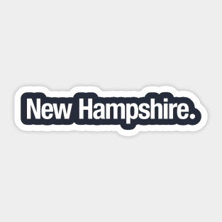 New Hampshire. Sticker